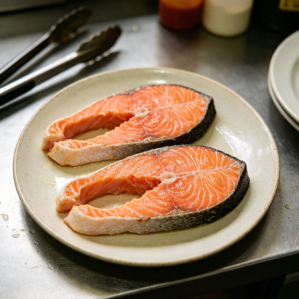 Fresh Salmon Fillets and Steaks