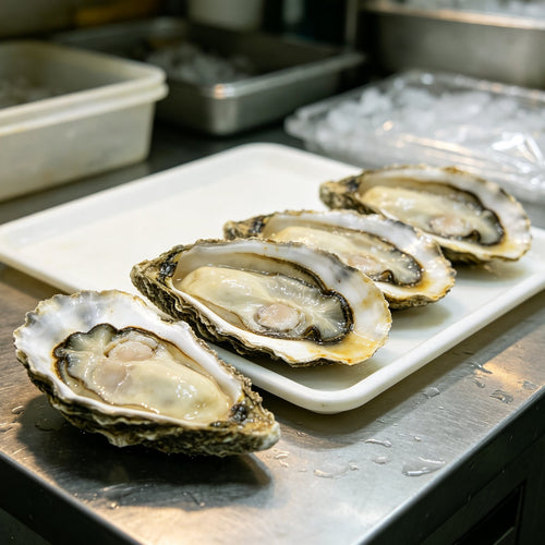 Fresh Raw Oysters Half Shell