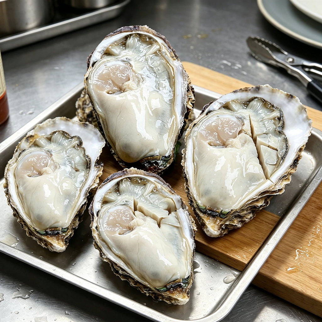 Fresh Raw Oysters Half Shell