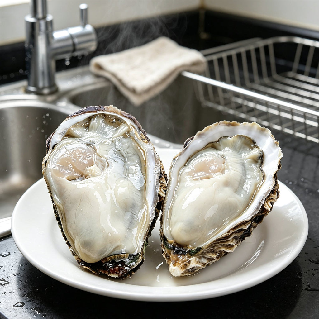 Fresh Raw Oysters Half Shell